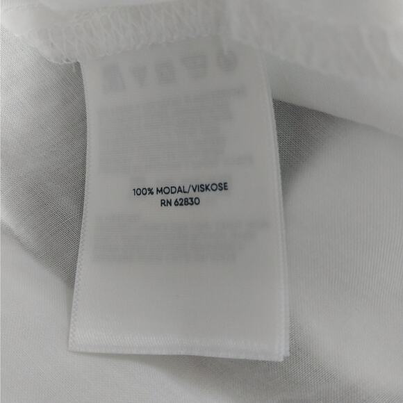 NWT! LANDS' END! SHEER WHITE MODAL DRAWSTRING WAIST MINI DRESS, SHIFT! SZ XS-S - Picture 9 of 12